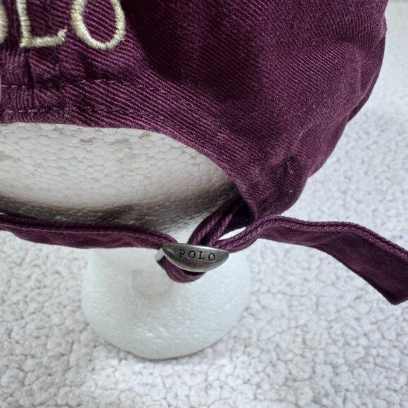 Polo Ralph Lauren Men's Classic Chino Sport Hat Ball Cap Burgundy - Picture 5 of 8